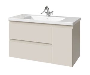 Изображение товара Тумба под раковину Caprigo Forte 36115R-SF023, 100 см подвесная, дверь справа, беж лайт