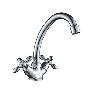 Изображение товара Смеситель Decoroom DR53012 для раковины хром двухвентильный с поворотным изливом