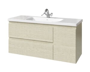 Изображение товара Тумба под раковину Caprigo Forte 36117R-RF13, 120 см подвесная, дверь справа, белёный дуб