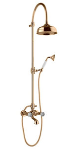 Изображение товара Душевая система Webert Karenina KA721208010 с золотым покрытием и ручками Swarovski