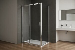 Изображение товара Душевой уголок Royal Bath RB9125HPS-Т-CH 125x90 см с прозрачным стеклом и хром-профилем