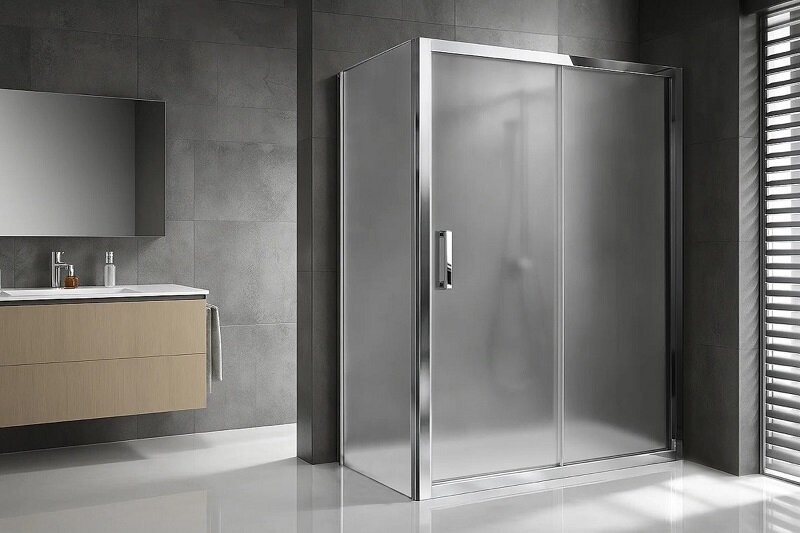 Изображение товара Душевой уголок Royal Bath Accord 125x95 см матовое стекло хром профиль раздвижные двери