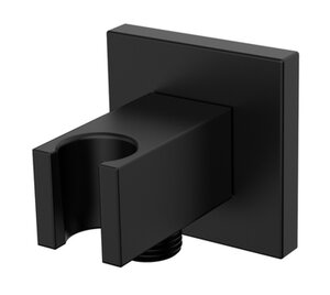 Изображение товара Шланговое подключение Iddis Folk FOLBL00i62 с держателем, черный матовый