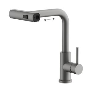 Изображение товара Смеситель Belz B74811-3 для кухонной мойки, оружейная сталь