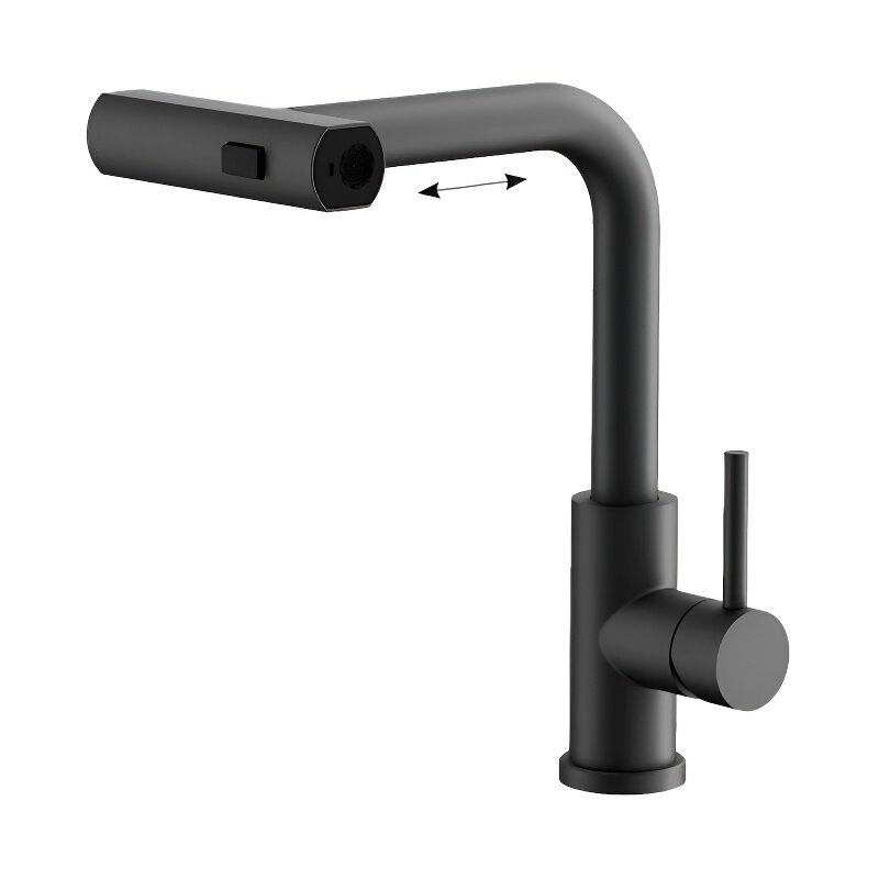 Изображение товара Смеситель Belz B74811-7 для кухонной мойки, черный матовый