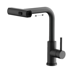 Изображение товара Смеситель Belz B74811-7 для кухонной мойки, черный матовый