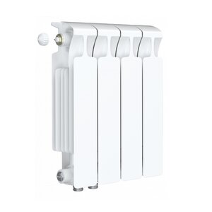 Изображение товара Радиатор биметаллический Rifar Monolit Ventil 300 R-MN-300-4-VR/R-MN-300-4-VL, 4 секции, нижнее правое/левое подключение, белый