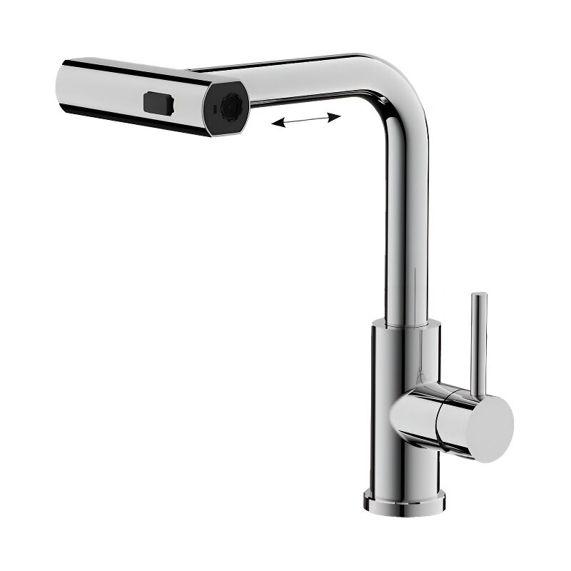 Изображение товара Смеситель Belz B74811 с вытяжным изливом хром