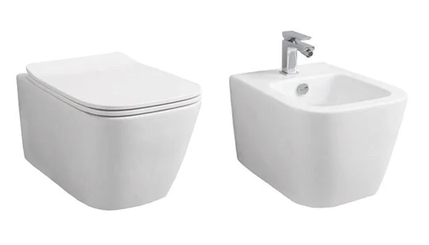 Комплект подвесного унитаза с биде ArtCeram A16 Mini ASV005 01 00 ...