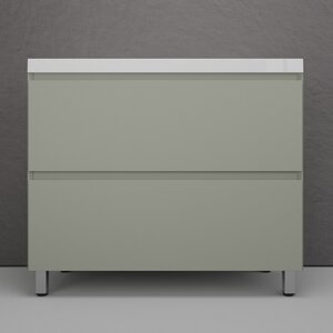 Изображение товара Тумба под раковину Style Line Манхэттен 100 см, напольная, олива, эмаль Hesse