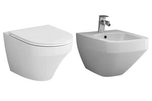 Изображение товара Комплект подвесного унитаза с биде Am.Pm Inspire C501700WH/C50A3411WH/C507854WH, белый