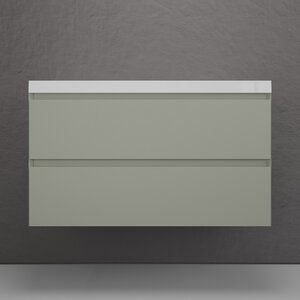 Изображение товара Подвесная тумба под раковину Style Line Манхэттен 100 олива 99.9x44.6x55 см