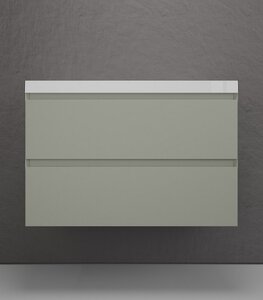 Изображение товара Тумба под раковину Style Line Манхэттен 80 ЛС-00002361, 80 см, подвесная, олива