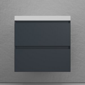 Изображение товара Тумба под раковину Style Line Манхэттен 60 см подвесная графит эмаль Германия