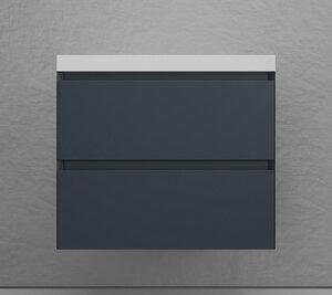 Изображение товара Тумба под раковину Style Line Манхэттен 70 см Графит подвесная эмаль Германия