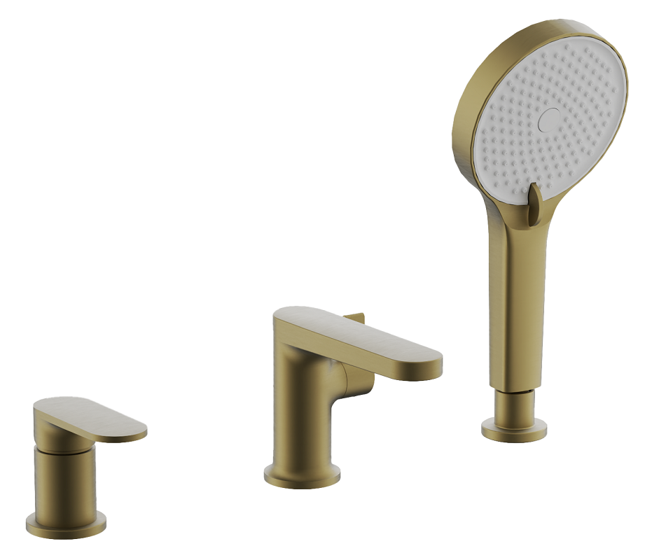 Изображение товара Смеситель для борт ванны Belz B713 B66713-5 золотой 3 режима душа