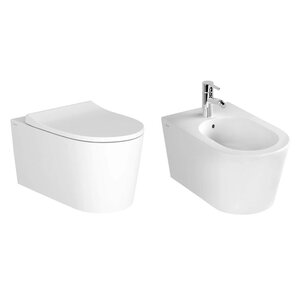 Изображение товара Комплект подвесного унитаза с биде Vitra Nest 7870B403-0075 с QuantumFlush и быстросъемным сиденьем