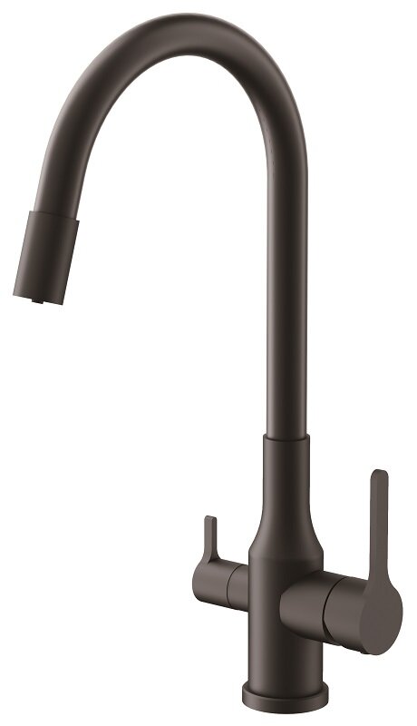 Изображение товара Смеситель кухонный Belz B76814-7 с гибким излив черный матовый