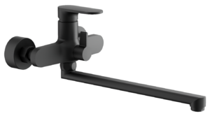 Изображение товара Смеситель Belz B713 B22713-3 для ванны и души, с душевым гарнитуром, черный матовый