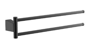 Изображение товара Полотенцедержатель поворотный двойной из нержавеющей стали черный матовый