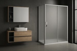 Изображение товара Душевой уголок Royal Bath RB9135HPS-C-ST 135x90 см с матовым стеклом и сатиновым профилем