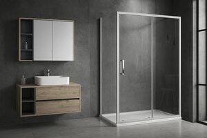 Изображение товара Душевой уголок Royal Bath RB1140HPS-Т-ST 140x100 см, стекло прозрачное, профиль сатин