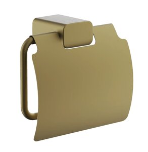 Изображение товара Держатель туалетной бумаги Belz B908 с крышкой брашированное золото настенный