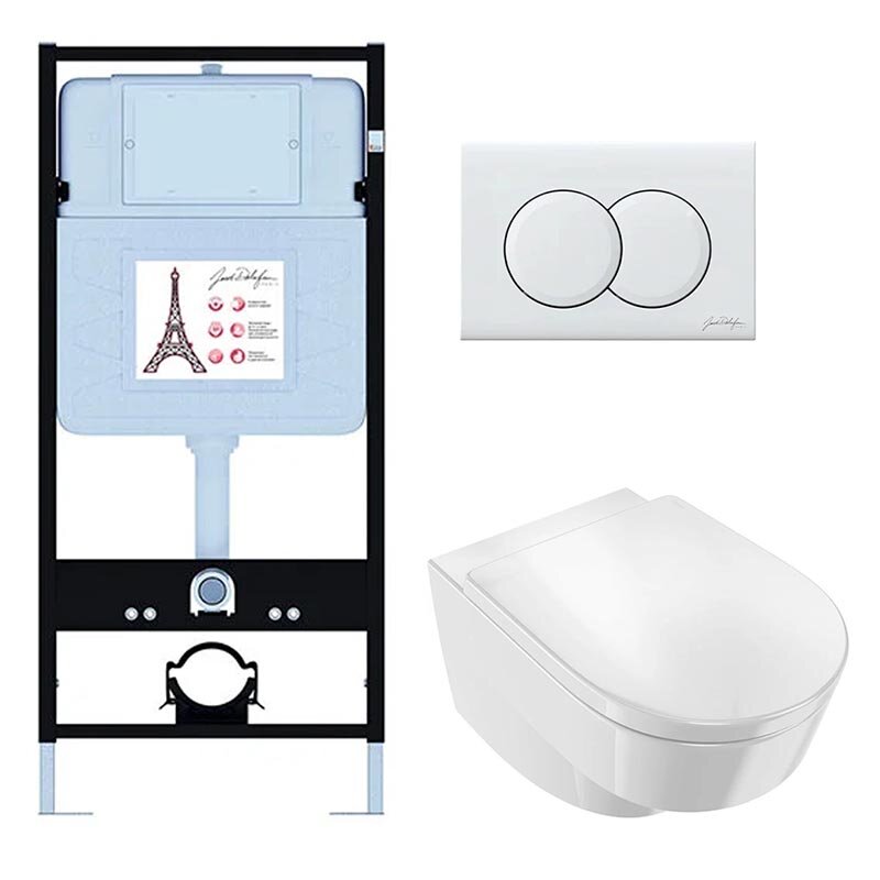 Изображение товара Подвесной унитаз Jacob Delafon Odeon Rive Gauche EDR102-00 + комплект инсталляции