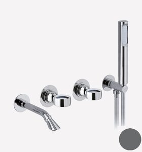 Изображение товара Смеситель для ванны Webert Opera OA860312985 графит встраиваемый однорычажный с душем