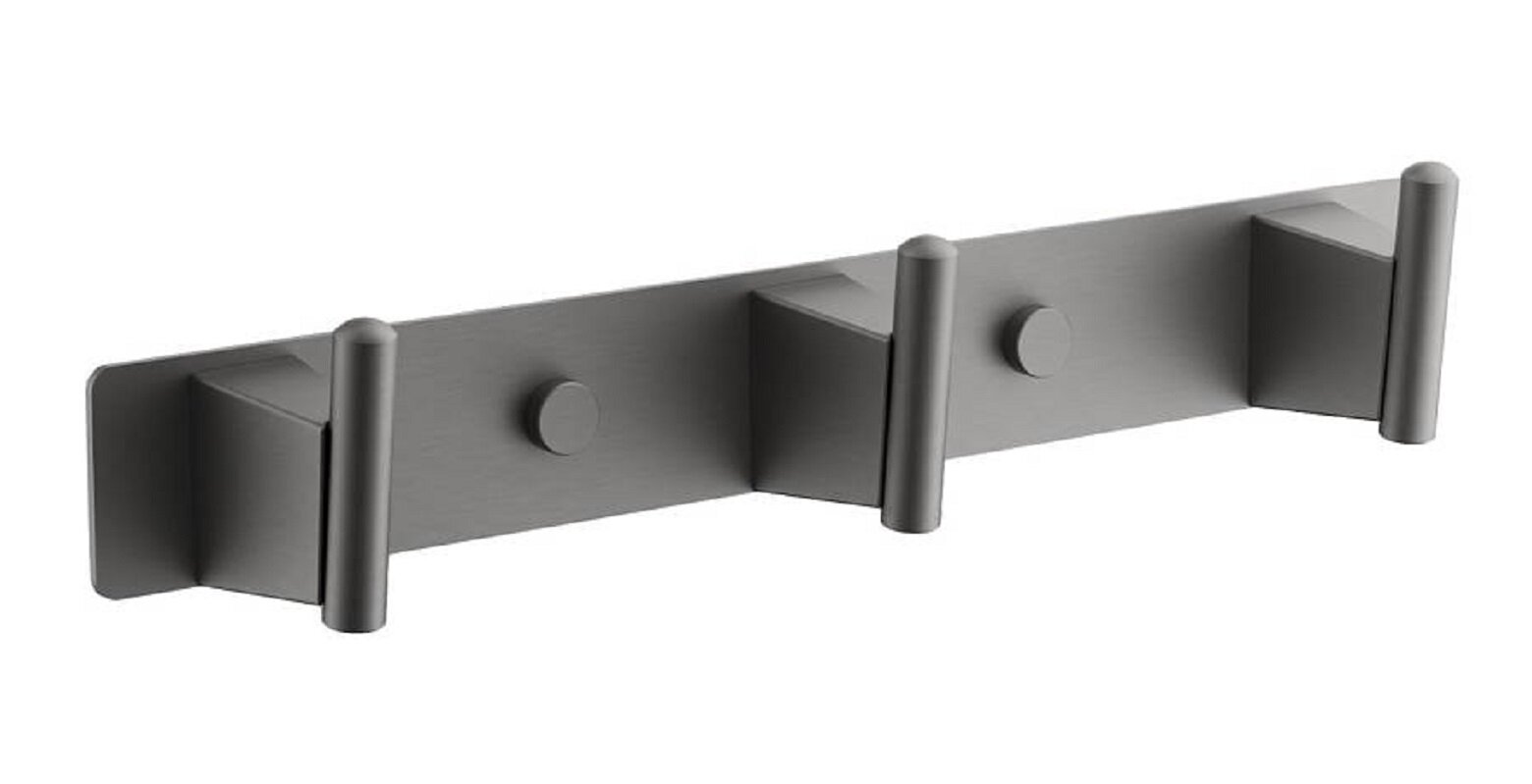 Изображение товара Вешалка 3 крючка Belz B912 B91215-3, 27 см, оружейная сталь