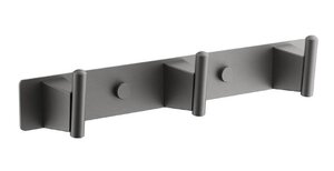 Изображение товара Вешалка 3 крючка Belz B912 B91215-3, 27 см, оружейная сталь