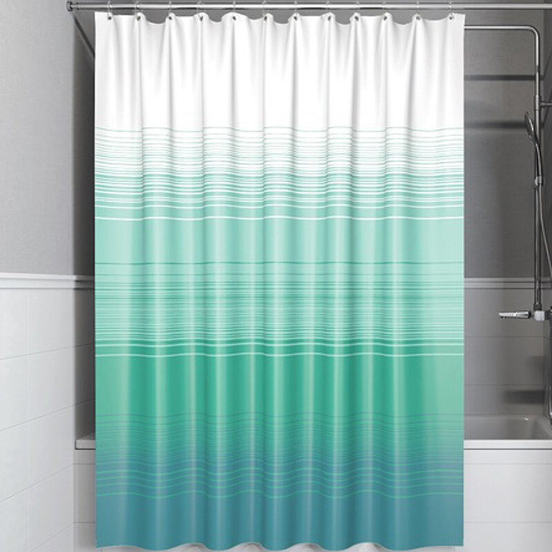 Изображение товара Штора для ванной комнаты Iddis Base 180x200 см голубой полиэстер водоотталкивающая