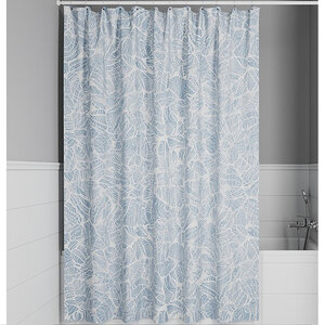 Изображение товара Штора для ванной комнаты Iddis Base BX03P18i11, 180 x 200 см, полиэстер, серо-голубой