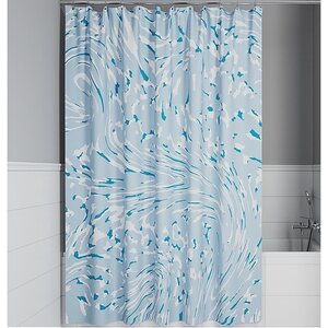 Изображение товара Штора для ванной комнаты Iddis Base BX02P18i11, 180 x 200 см, полиэстер, голубой