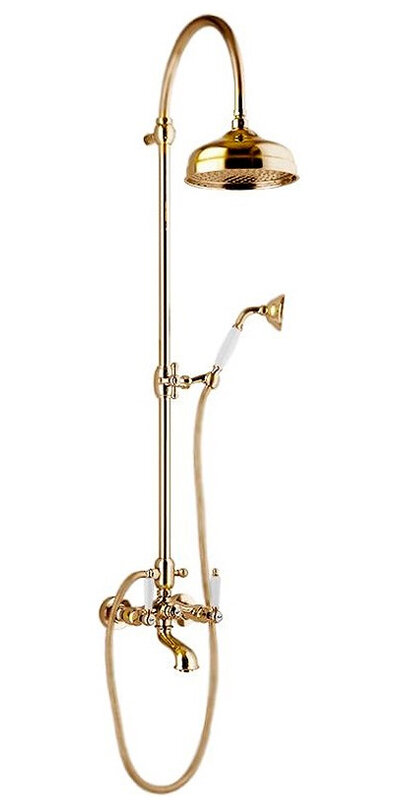 Изображение товара Душевая система Webert Ottocento бронза с верхним и ручным душем Италия
