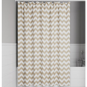 Изображение товара Штора для ванной комнаты 180x200 см Iddis Base BR03P18i11 полиэстер бежевый белый водоотталкивающая