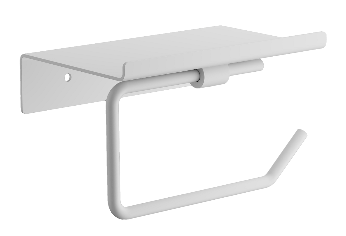 Изображение товара Держатель туалетной бумаги Belz B900 B9001-8 с полкой белый матовый