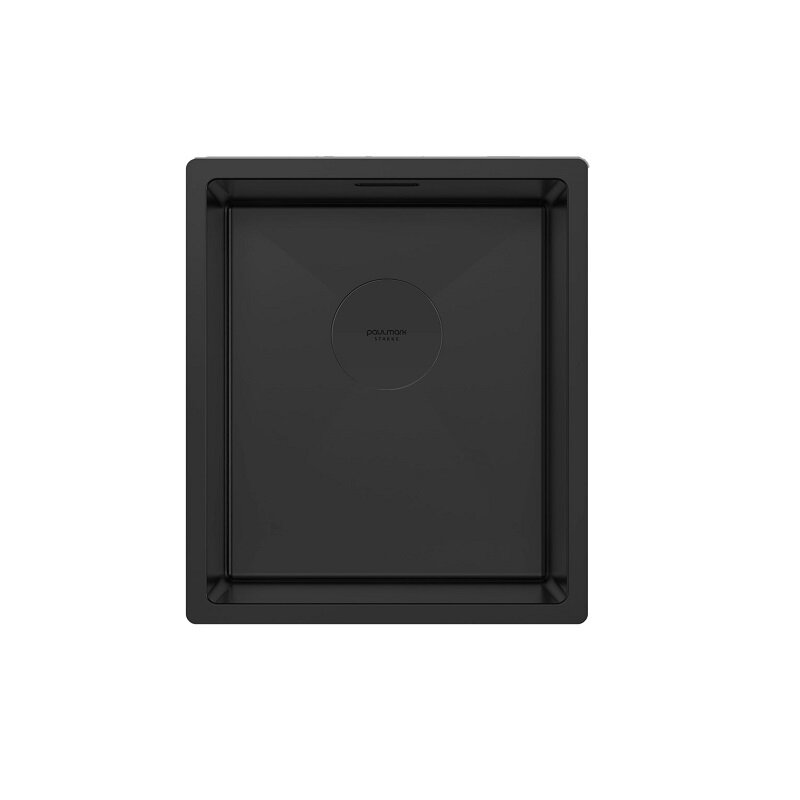 Изображение товара Мойка кухонная Paulmark Next 38 UNI, PM213844-MBN, 38 см, цвет черный матовый