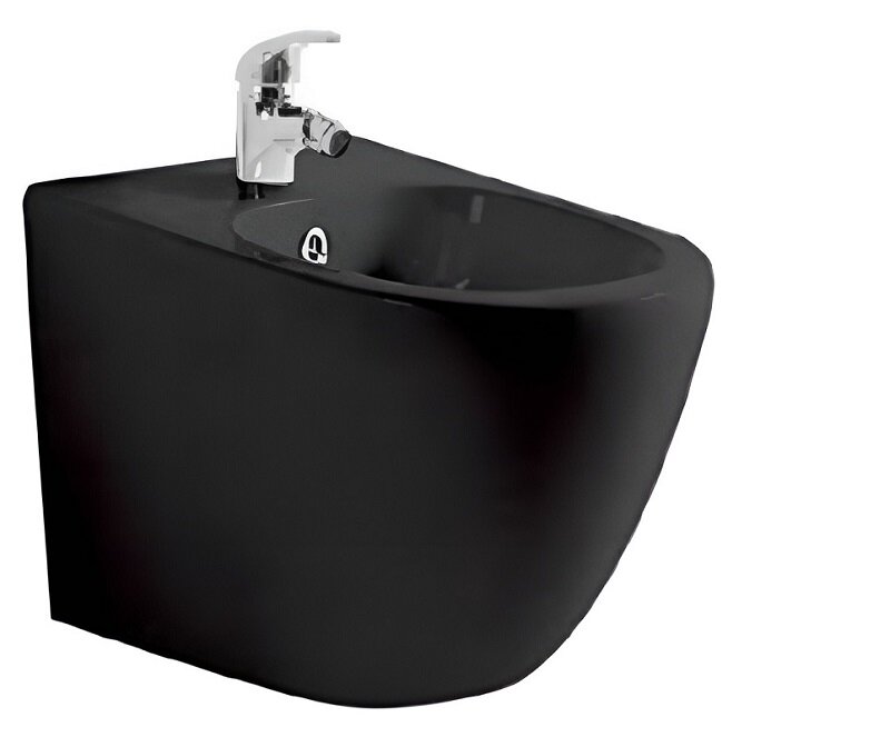 Изображение товара Супертонкое подвесное биде Splendy Light LI10852V1BM из фарфора, черное матовое