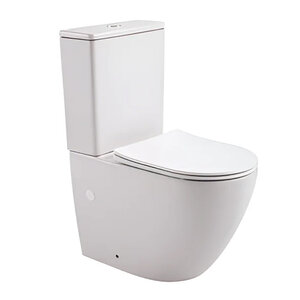 Изображение товара Унитаз напольный Splendy Light LI10163FYWMW/Light LI10238DWM, безободковый, с сиденьем микролифт, снаружи белый матовый, внутри белый глянцевый