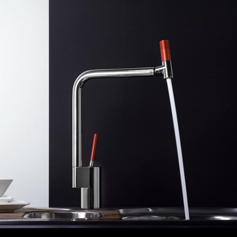 Изображение товара Смеситель для кухни Webert Kitchen 360° TS920302784 красный