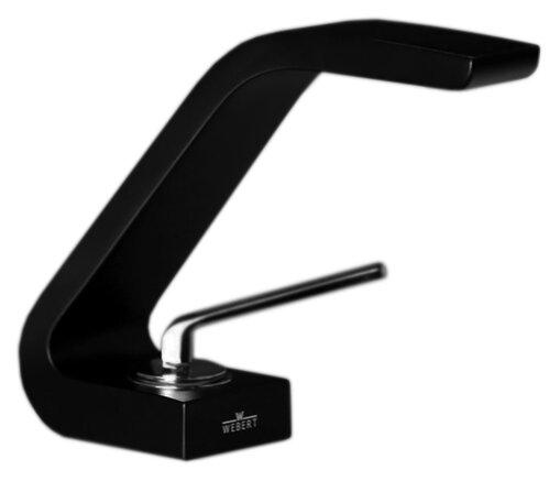 Изображение товара Однорычажный смеситель для раковины Webert Wolo WO830102564 черный матовый и хром