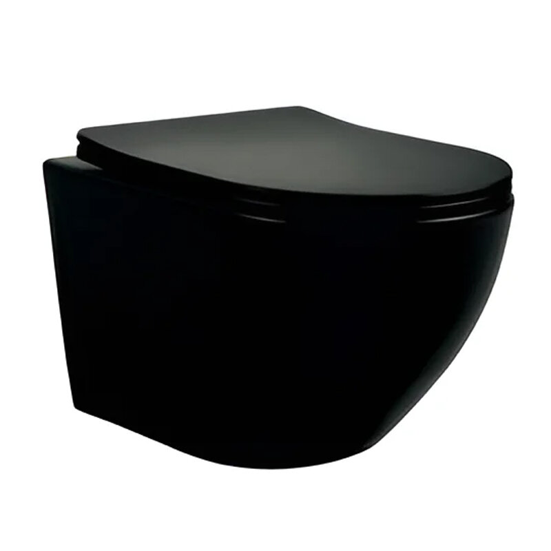 Изображение товара Подвесной безободковый унитаз Splendy Light LI10152VTYBM черный матовый