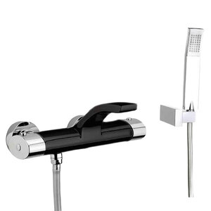 Изображение товара Смеситель для ванны Webert Wolo WO980201564 термостатический, черный матовый