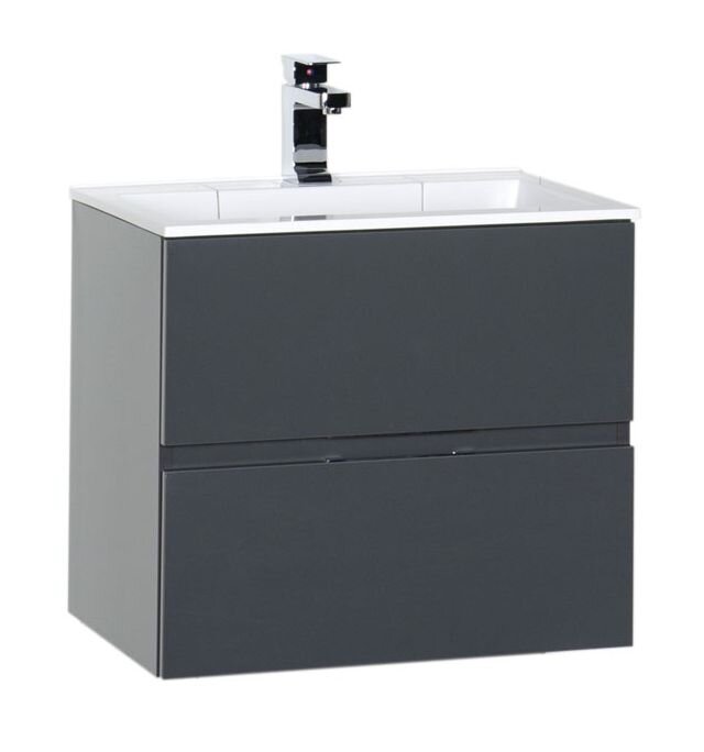 Изображение товара Тумба под раковину Aquanet Алвита 60 см серый антрацит подвесная