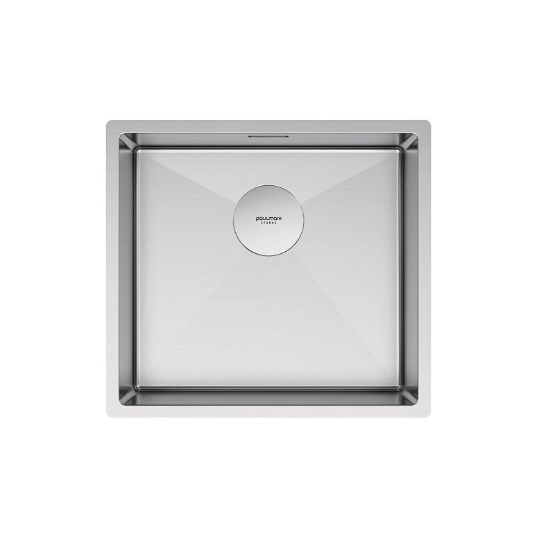Изображение товара Мойка кухонная Paulmark Next 48 UNI, PM214844-BS, 48 см, цвет брашированная нержавеющая сталь