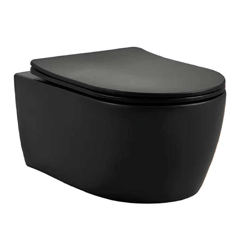 Изображение товара Подвесной унитаз Splash Pride PR10152VTYBM безободковый Торнадо черный матовый