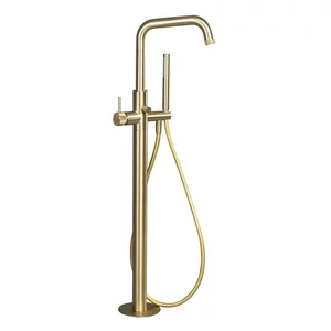 Изображение товара Смеситель Splendy Passion PA203H1K229GM, для ванны и душа, напольный, с душевым гарнитуром, золото матовое