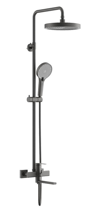 Изображение товара Душевая система Belz B813 B24813-3 из оружейной стали, с регулятором высоты