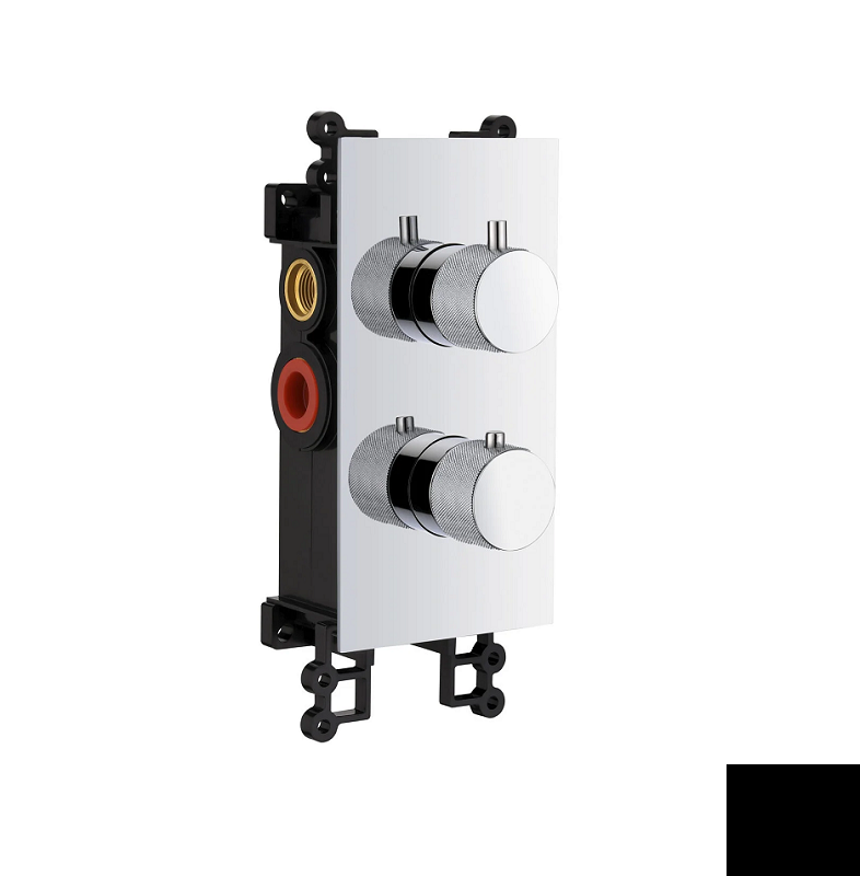 Изображение товара Смеситель Splendy Passion PA204U2T2BM, для душа, термостатический, черный матовый